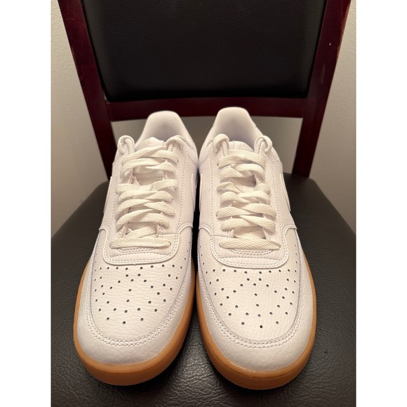 Nike Court Vision LO Men White Gum Leather Sneakers DJ1971 105 Size 9.5 - Picture 2 of 6